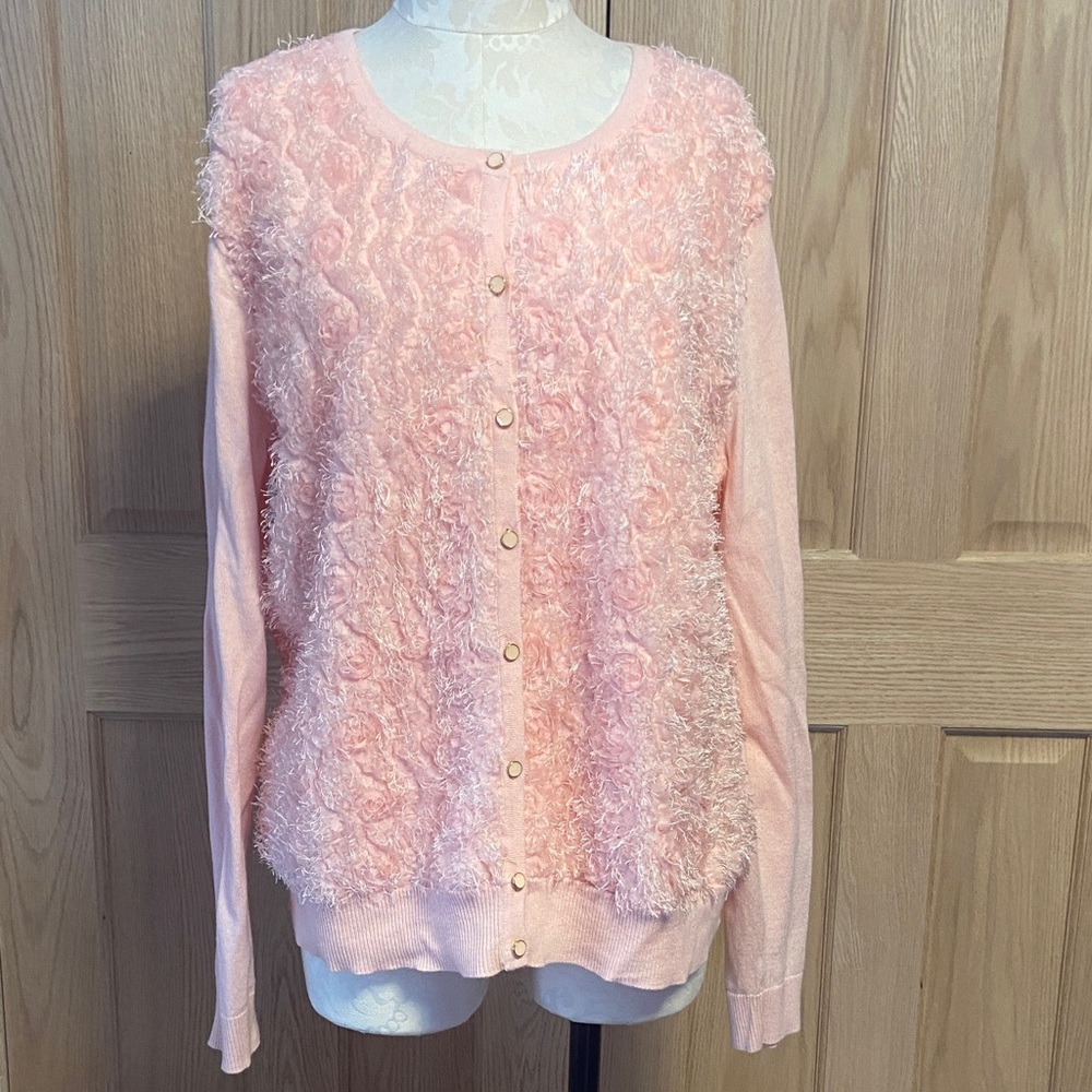 Elegant Pink Women's Cardigan